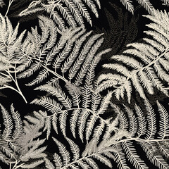 Seamless repeating pattern - elegant fern tile pattern