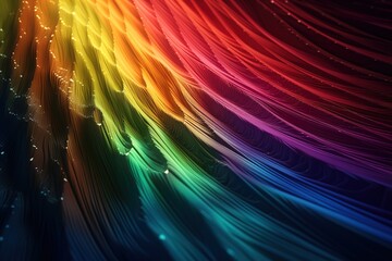 Low Angle View Of Rainbow Flag, Generative AI