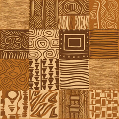 Seamless repeating pattern - African tile pattern