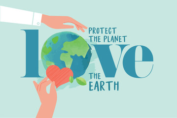 International Mother Earth Day. Ecology, environmental problems and environmental protection. Vector illustration for graphic and web design, business presentation, marketing and print material.