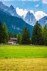 Fototapeta na wymiar Val Fiscalina. Frame of the Sesto Dolomites.