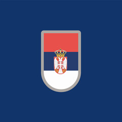 Illustration of serbia flag Template