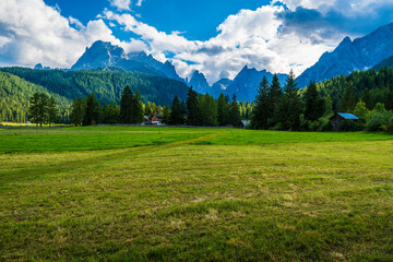 Val Fiscalina. Frame of the Sesto Dolomites.