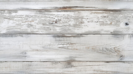 Naklejka premium old white wooden wall texture - by generative ai 