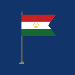 Illustration of tajikistan flag Template