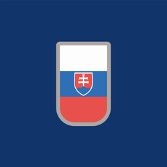 Obraz premium Illustration of slovakia flag Template