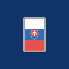 Obraz premium Illustration of slovakia flag Template