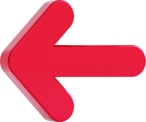 Arrow 3d icon isolated.