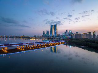 cityscape of modern city in suzhou