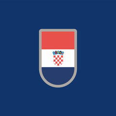 Illustration of Croatia flag Template