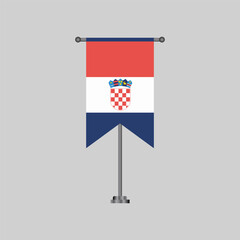 Illustration of Croatia flag Template