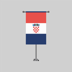 Illustration of Croatia flag Template