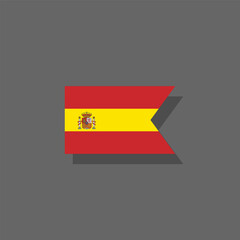 Fototapeta premium Illustration of spain flag Template