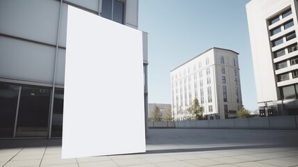 Mock up poster in city