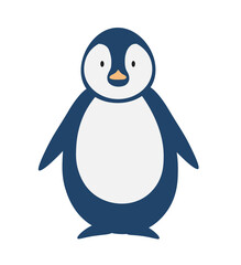 Concept Cute animals penguin. The concept showcases the adorable and charming nature of animals, highlighting their unique features. Vector illustration.