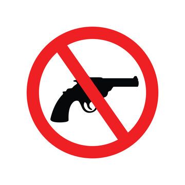 classic no guns weapons allowed sign