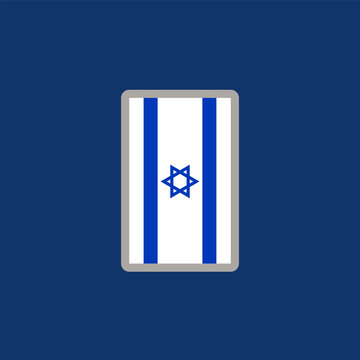 Illustration of Israel flag Template