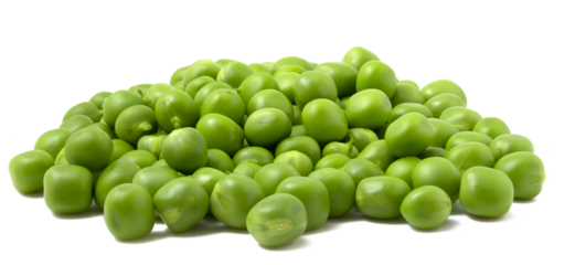 Young green peas on a pile, sweet beans, fresh vegetables.