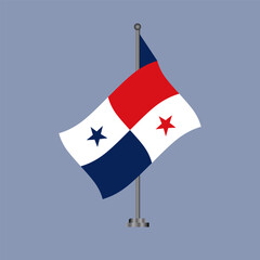Illustration of Panama flag Template