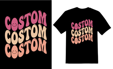 Best Wavy Retro typography t shirt design, T-shirt Design, Custom T shirt , Gymnastics T shirt, Best