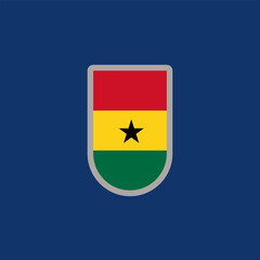 Illustration of ghana flag Template