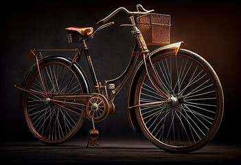 Fototapeta na wymiar Vintage image bicycle. Generative AI