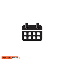 Icon solid vector graphic of calendar aproved