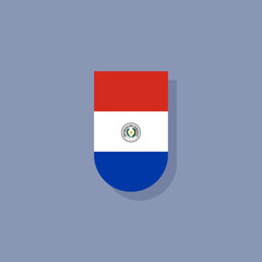 Illustration of Paraguay flag Template