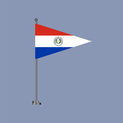 Illustration of Paraguay flag Template