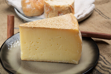 Swiss cheese collection, gruyere cheese made from unpasteurized cow's milk