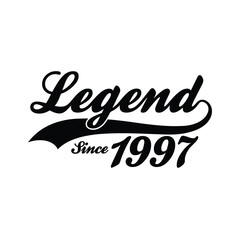 Legend Since 1997 T shirt Design Vector, Retro vintage design