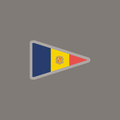Fototapeta premium Illustration of andorra flag Template
