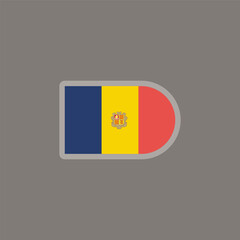 Illustration of andorra flag Template