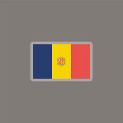 Illustration of andorra flag Template