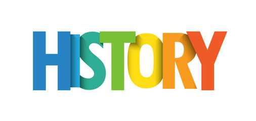 HISTORY colorful vector typography banner