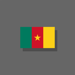 Illustration of cameroon flag Template