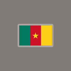 Illustration of cameroon flag Template