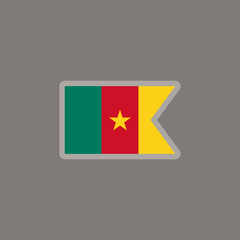Illustration of cameroon flag Template