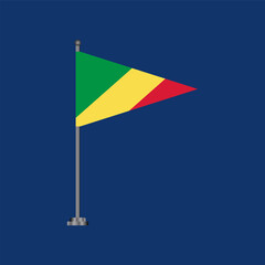 Illustration of congo flag Template