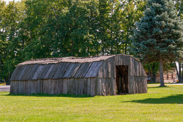 Bark Lodge Replica at the Oneida Cultural Heritage Center On The Oneida Indian Reservation, Oneida, Wisconsin