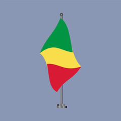 Illustration of congo flag Template