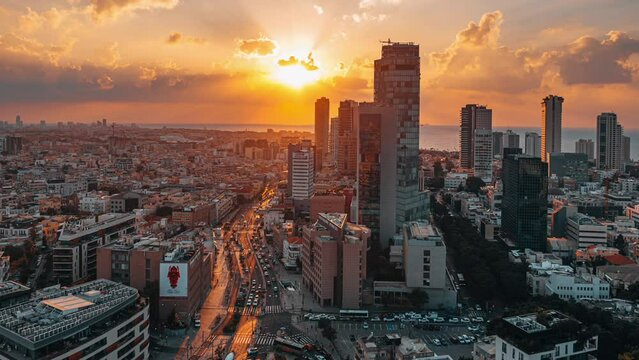 Israel, Tel aviv, sunset
