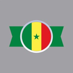 Illustration of senegal flag Template