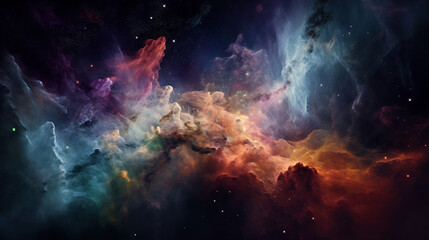 Fototapeta na wymiar カラフルな銀河系の背景イメージ