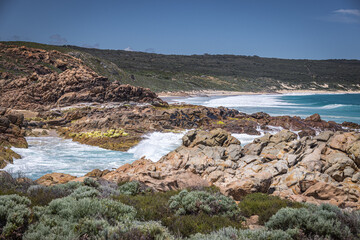 Naklejka na ściany i meble Injidup Beach and Natural Spa, Yallingup, Western Australia, Australia