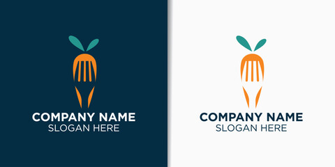 carrot logo design concept