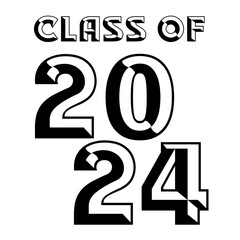 Class Of 2024 T Shirt Design Vector,