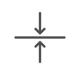 Measure related icon outline and linear symbol.	
