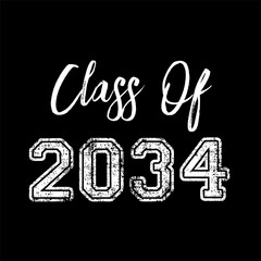 Class Of 2034 Vector, T shirt Design