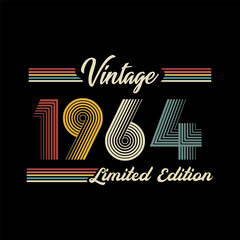 1964 vector vintage retro t shirt design
